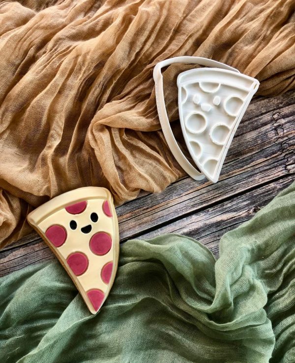 pizza 2 Pizza Cookie Cutter and Fondant Stamp, Pizza Slice, TNMT, NYC, New York City, Italy, Italian