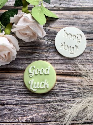 Good Luck Fondant Stamp Embosser, Exams, Graduation, New Job, Good Luck, Positive Affirmation