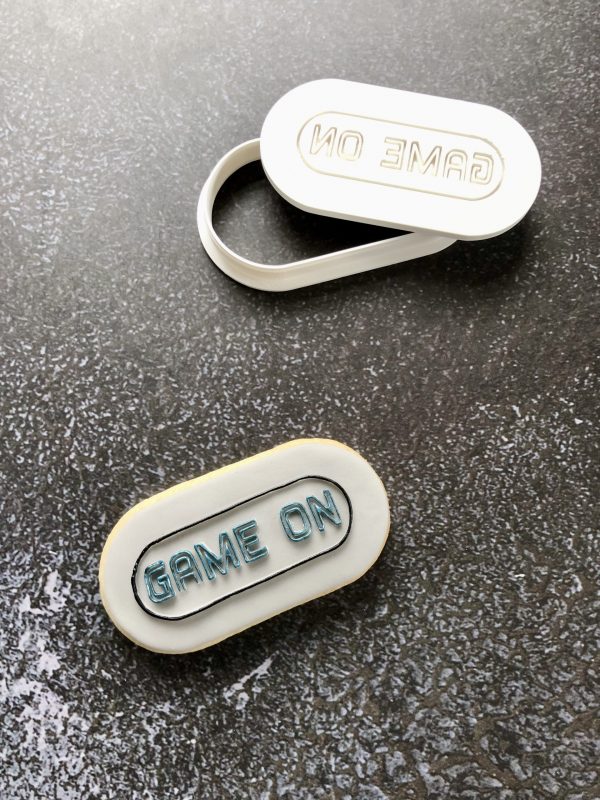 Game On Cookie Cutter and Fondant Stamp Embosser, X Box, PS5, Playstation, Gaming