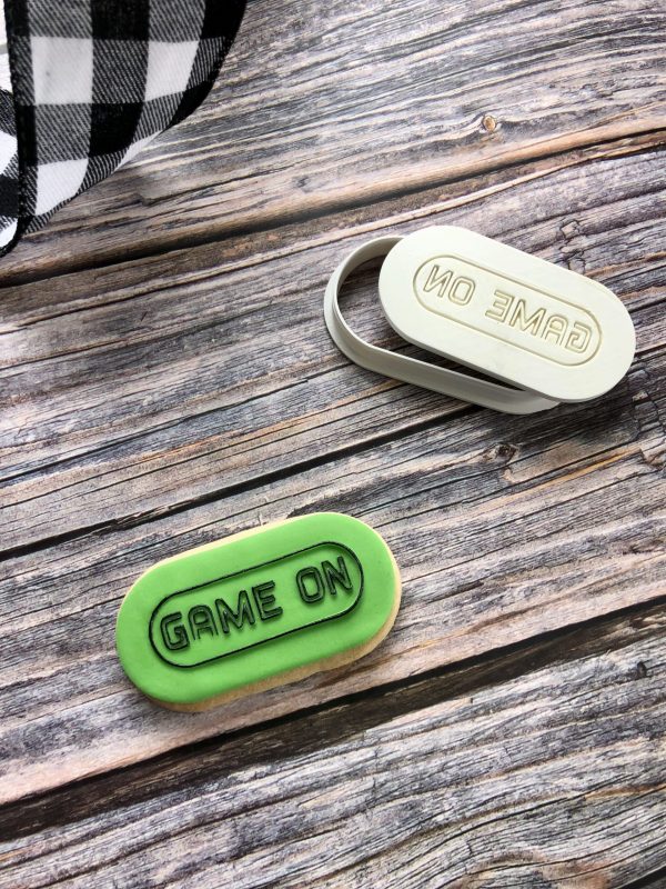Game On Cookie Cutter and Fondant Stamp Embosser, X Box, PS5, Playstation, Gaming