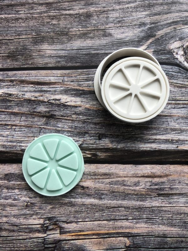 Mini Segmented Fruit Cookie Cutter and Fondant Stamp Embosser, Orange, Lemon, Zest, Main Squeeze