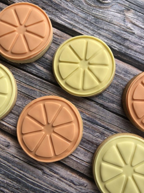 Segmented Fruit Cookie Cutter and Fondant Stamp Embosser, Orange, Lemon, Zest, Main Squeeze