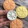 Mini Segmented Fruit Cookie Cutter and Fondant Stamp Embosser, Orange, Lemon, Zest, Main Squeeze