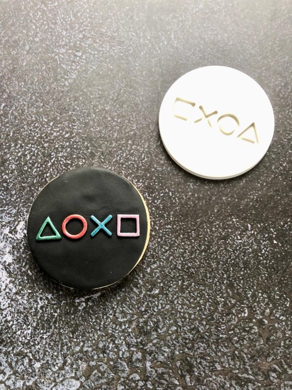 Playstation Theme Fondant Embosser, Shapes, Pattern, Gamer
