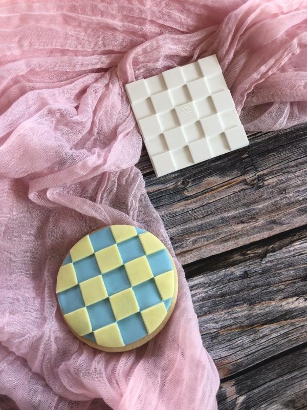 Check Pattern Fondant Stamp Embosser, Chequered, Square Pattern, Chess Board
