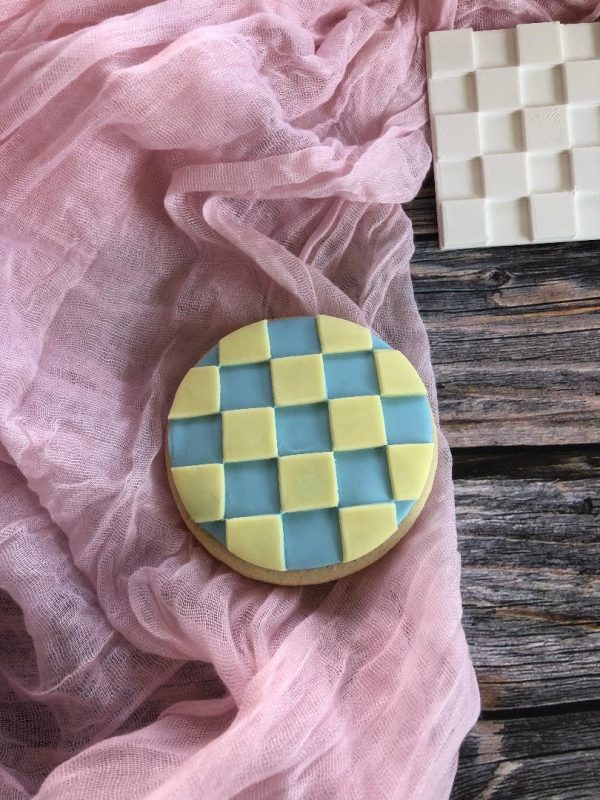 Check Pattern Fondant Stamp Embosser, Chequered, Square Pattern, Chess Board