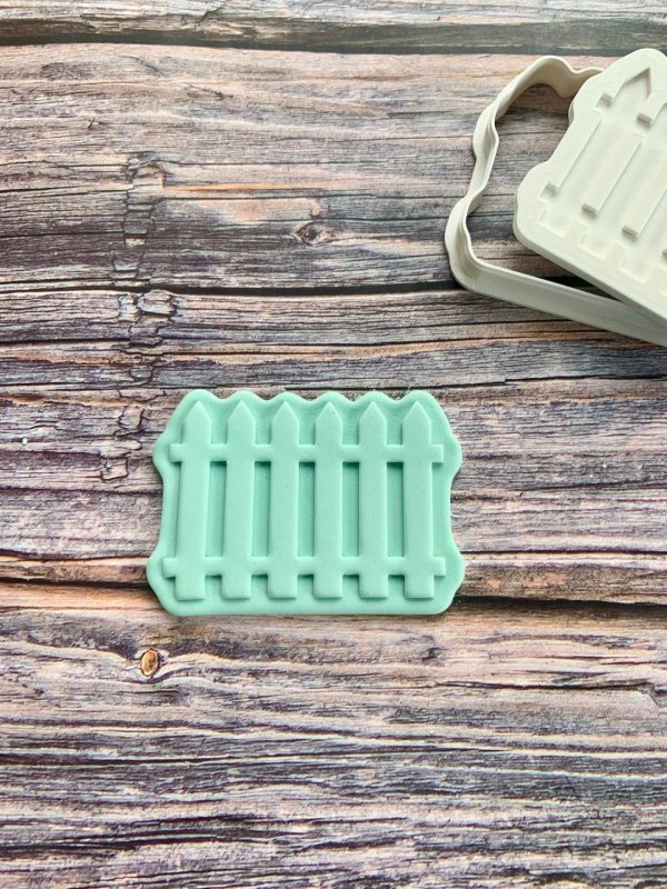 Picket Fence Cookie Cutter and Fondant Stamp Embosser, Fence, Allotment, Easter, GardenNew Home, Peter Rabbit, Gardening
