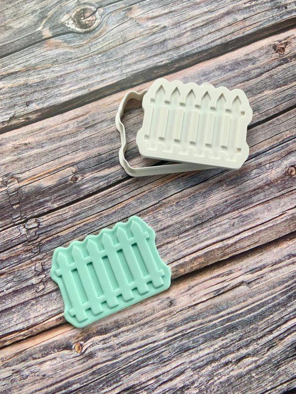 Picket Fence Cookie Cutter and Fondant Stamp Embosser, Fence, Allotment, Easter, GardenNew Home, Peter Rabbit, Gardening