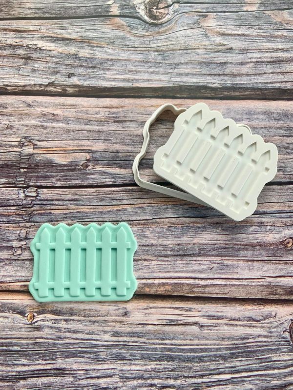 Picket Fence Cookie Cutter and Fondant Stamp Embosser