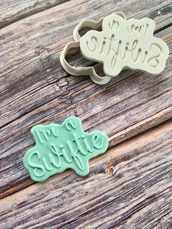 im a swiftie 2 I'm A Swiftie Cookie Cutter and Fondant Stamp Embosser, Taylor Swift, Swifties