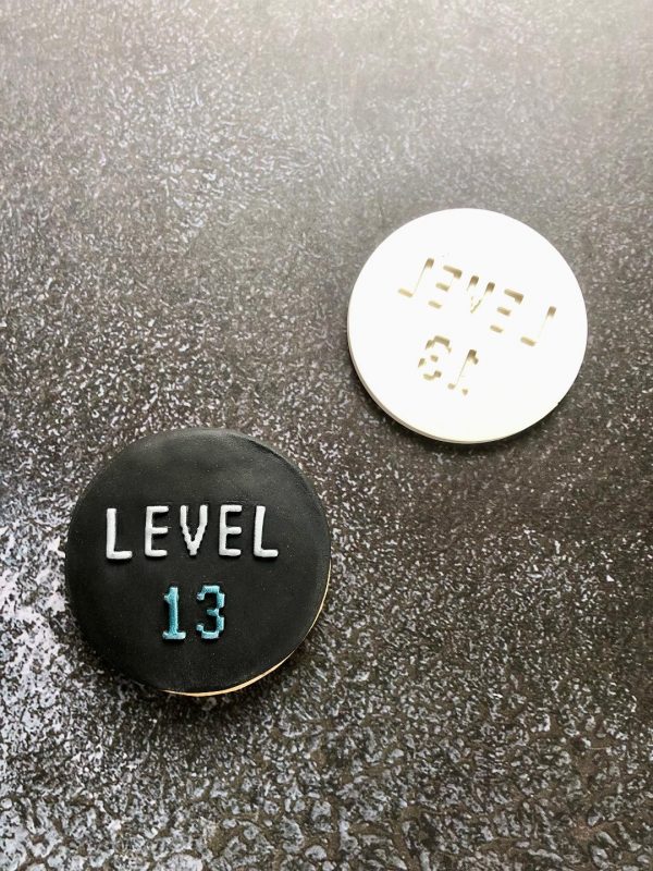 level 13 1 Level 13 Fondant Embosser, Gaming, 13th Birthday, Thirteenth Birthday, XBox, Playstation