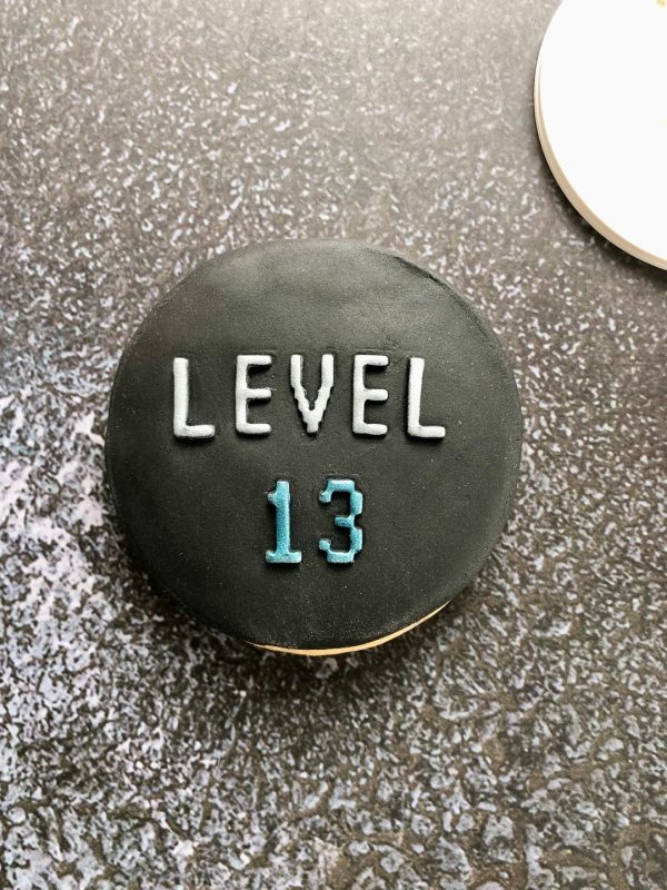 level 13 3 Level 13 Fondant Embosser, Gaming, 13th Birthday, Thirteenth Birthday, XBox, Playstation