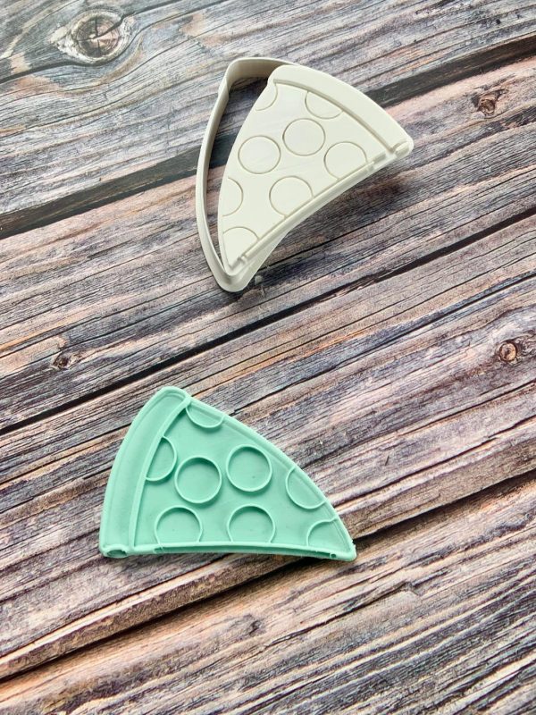 pizza 2 Pizza Cookie Cutter and Fondant Stamp Embosser, TNMT, Pizza Slice, New York, Italy, Italian