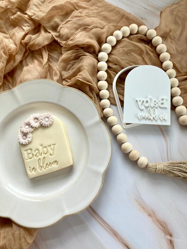 Baby In Bloom Cookie Cutter and Fondant Stamp, Baby Shower, New Baby, Flower Theme