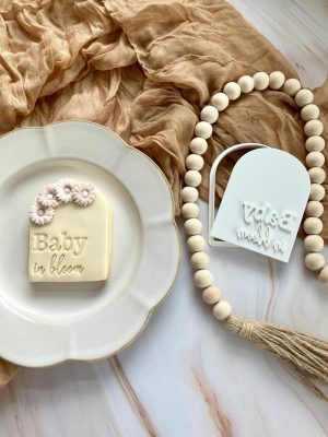 Baby In Bloom Cookie Cutter and Fondant Stamp, Baby Shower, New Baby, Flower Theme