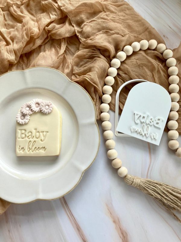 Baby In Bloom Cookie Cutter and Fondant Stamp, Baby Shower, New Baby, Flower Theme