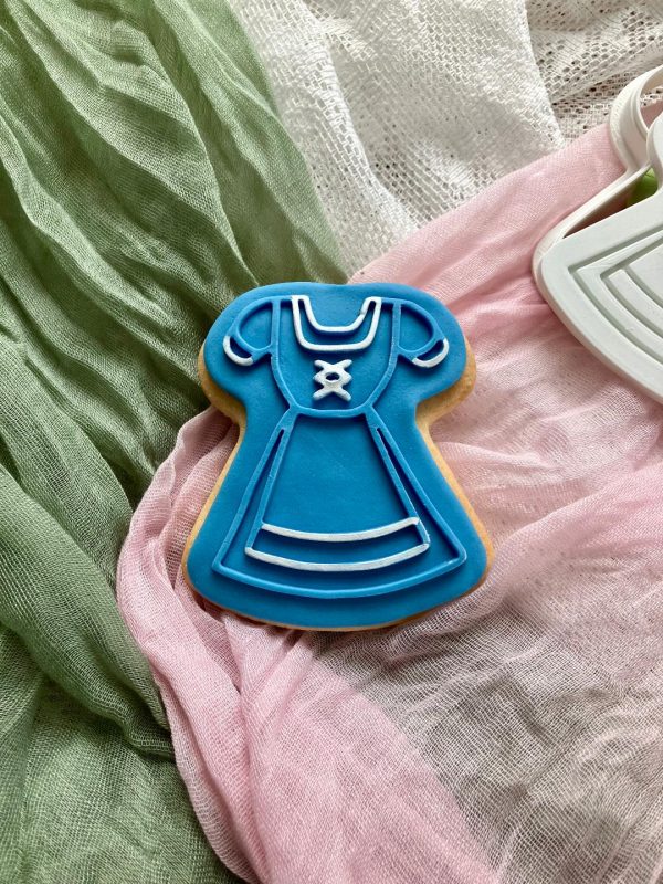German Dress Cookie Cutter and Fondant Stamp Embosser, Oktoberfest, Clothes, German Theme