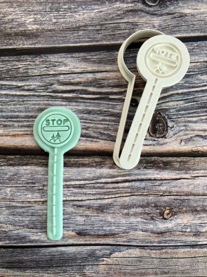 Stop Sign Cookie Cutter and Fondant Stamp, Thank You Teacher, Lollipop Person, Lollypop