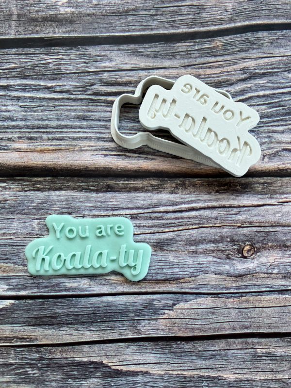 You Are Koala-ty Cookie Cutter and Fondant Stamp Embosser, Koala Theme, Thank You Teacher