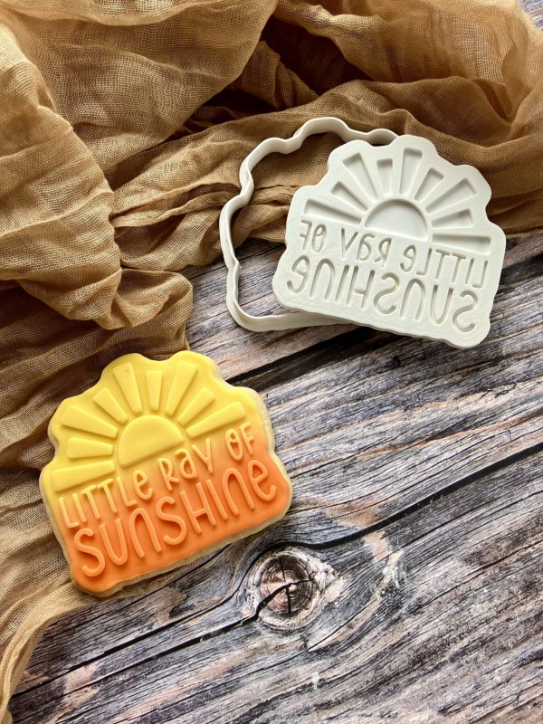 IMG_0941 Little Ray of Sunshine Cookie Cutter and Fondant Stamp Embosser, Summer, New Baby, Son, Sun