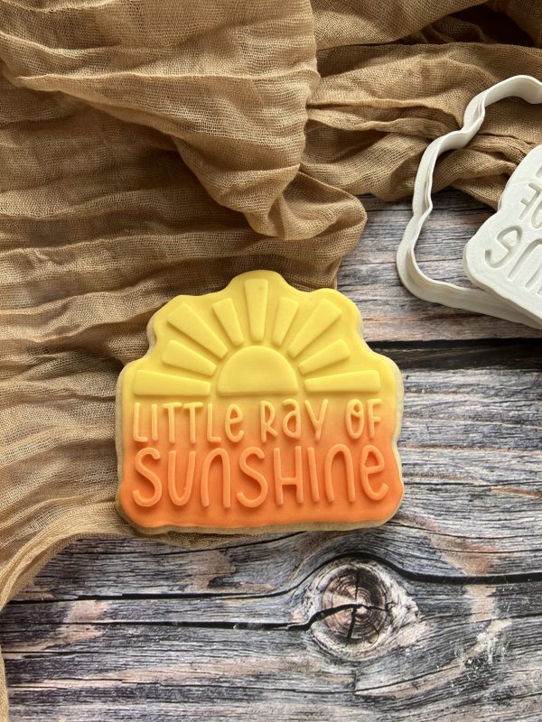 IMG_0942 Little Ray of Sunshine Cookie Cutter and Fondant Stamp Embosser, Summer, New Baby, Son, Sun