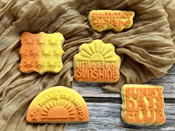 You Make Me Happy Cookie Cutter and Fondant Stamp Embosser, Summer, New Baby, Son, Sun