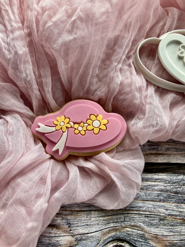 IMG_0967 Hat Cookie Cutter and Fondant Stamp Embosser, Hippie Vibes, Summer, Vacation, Easter Bonnet