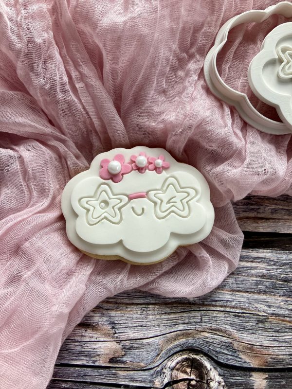 IMG_0970 Cloud Cookie Cutter and Fondant Stamp Embosser, Smiley Cloud, Summer, Vacation