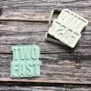 Two Fast Cookie Cutter and Fondant Stamp Embosser, Racing, Second Birthday, 2, 2nd Birthday