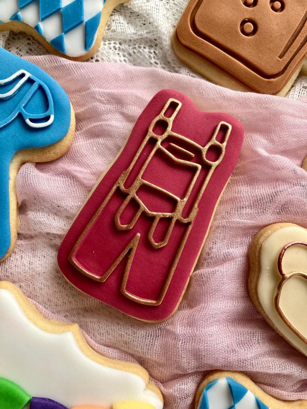 Lederhosen Cookie Cutter and Fondant Stamp Embosser, Oktoberfest, Clothes, German Theme