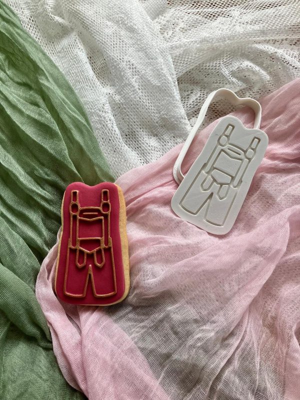 Lederhosen Cookie Cutter and Fondant Stamp Embosser, Oktoberfest, Clothes, German Theme