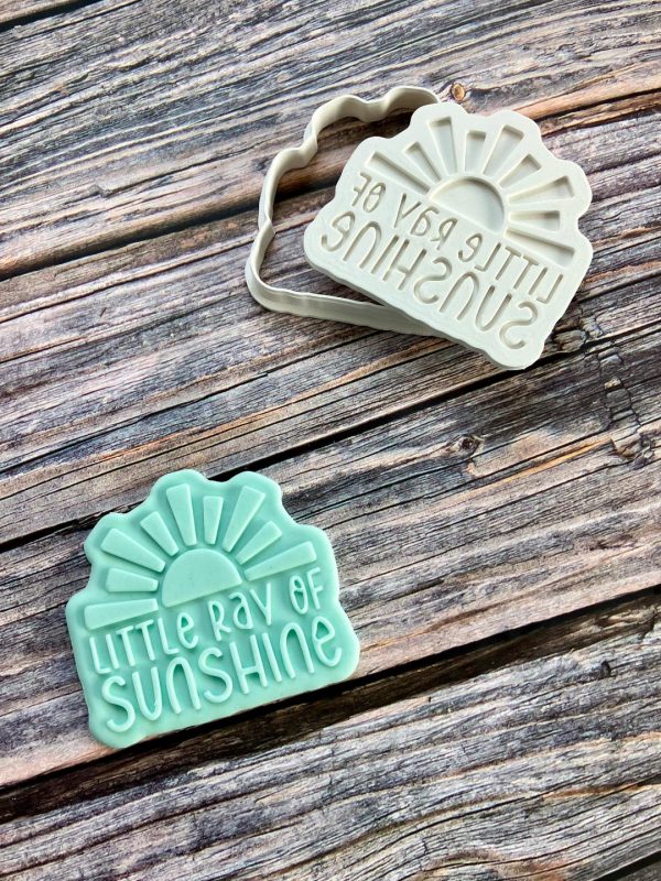 Little Ray 2 Little Ray of Sunshine Cookie Cutter and Fondant Stamp Embosser, Summer, New Baby, Son, Sun