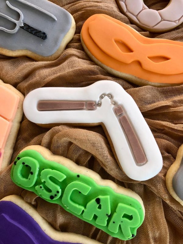 Nunchuck 3 Nunchuck Cookie Cutter and Fondant Stamp, TMNT, Ninja Turtles Theme