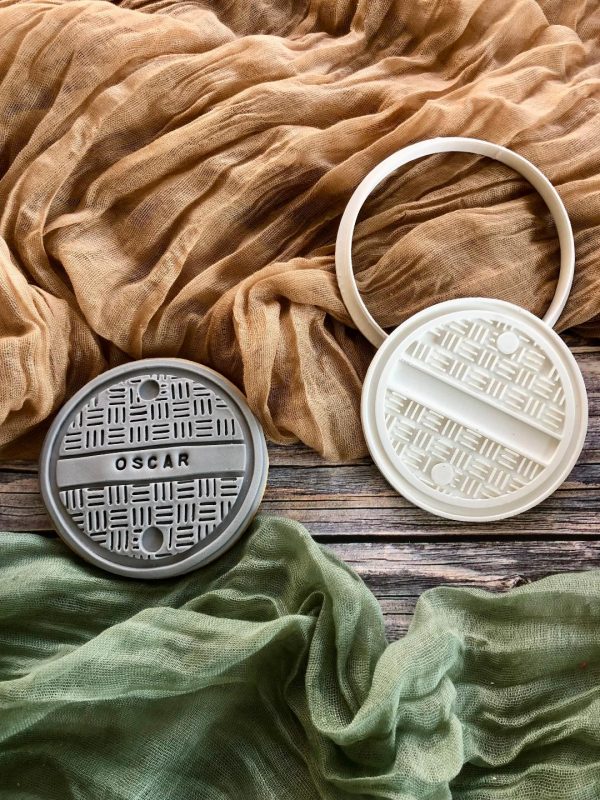 Sewer Grid 1 Sewer Grid Cookie Cutter and Fondant Stamp, TNMT, Turtles Theme, Grate