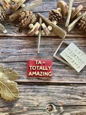 TA = Totally Amazing Cookie Cutter and Fondant Stamp Embosser