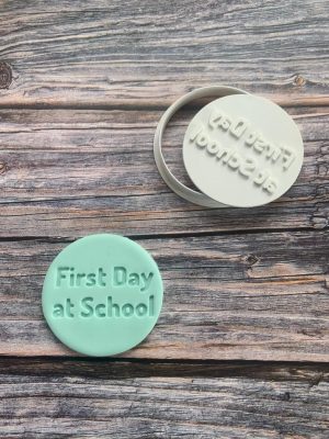 First Day at School Cookie Cutter and Fondant Stamp, Back to School, New Starter
