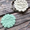 Hippy Sunshine Cookie Cutter and Fondant Stamp Embosser, Happy Sunshine, Sun, Hippie, Vacay Vibes