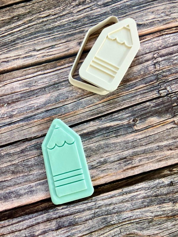 pencil norm 2 Pencil Cookie Cutter and Fondant Stamp Embosser, Thank You Teacher, Stationery, Office