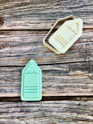 Pencil Cookie Cutter and Fondant Stamp Embosser, Thank You Teacher, Stationery, Office