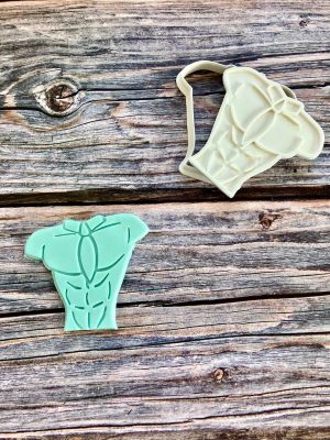 Torso with Tie Cookie Cutter and Fondant Stamp, Stripper, Hen Party, Hen Do, Abs, Chippendale, Torso