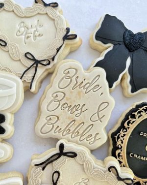 Bride, Bows and Bubbles Cookie Cutter and Fondant Stamp, Wedding, Engagement, Hen Party