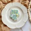 Flowers Cookie Cutter and Fondant Stamp, Baby In Bloom, Gardening, Bunch of Flowers