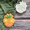 Pineapple Cookie Cutter and Fondant Stamp Embosser, Hippie Fruit, Tropical