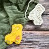 Roller Boot Cookie Cutter and Fondant Stamp Embosser, Hippie Rollerboot