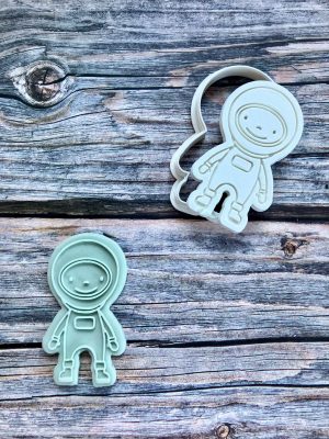Spaceman Cookie Cutter and Fondant Stamp Embosser, Space Cadet, Space Theme