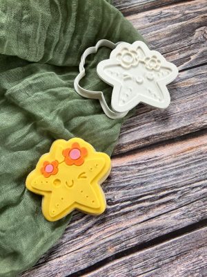 Star Cookie Cutter and Fondant Stamp Embosser, Hippie Star