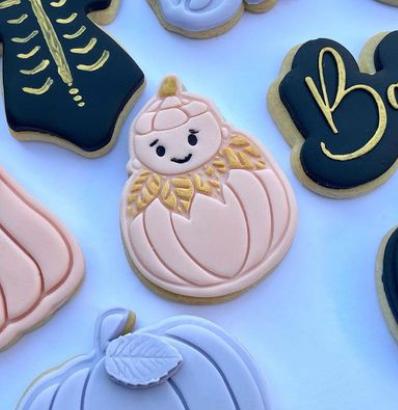 Baby Pumpkin Cookie Cutter and Fondant Stamp, Halloween, Baby Shower