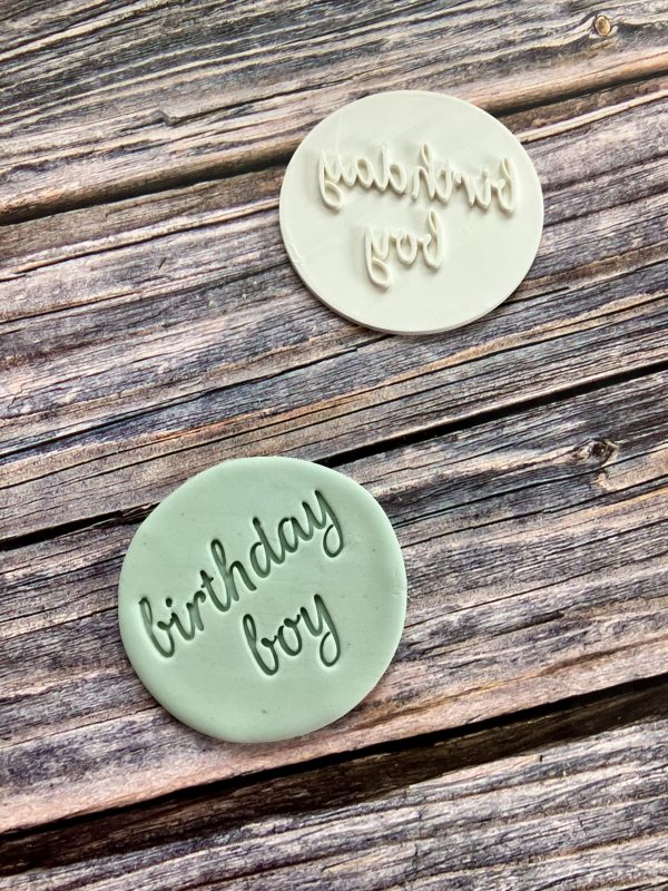 Birthday Boy Cookie Stamp, Happy Birthday, Him