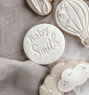 Bespoke Baby Name Cookie Stamp, Baby Shower, Gender Reveal