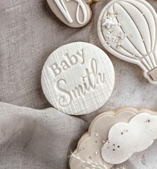 Bespoke Baby Name Cookie Stamp, Baby Shower, Gender Reveal